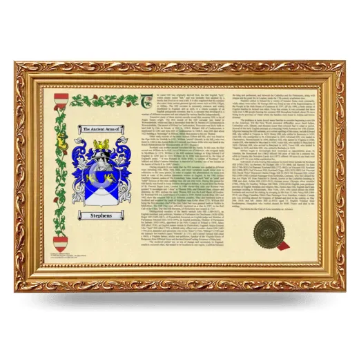 Stephens Armorial Landscape Framed - Gold