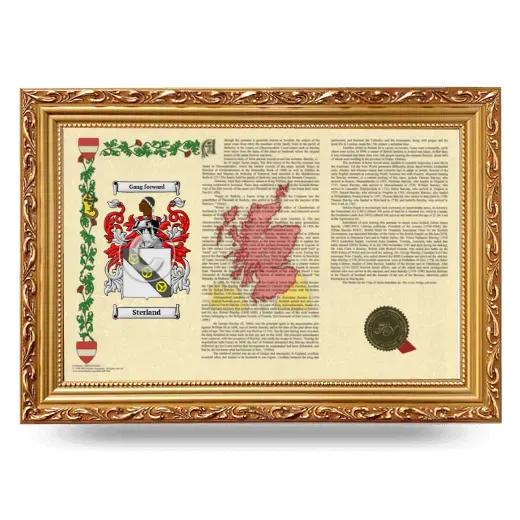 Sterland Armorial Landscape Framed - Gold