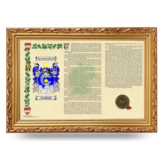 Sternbuch Armorial Landscape Framed - Gold
