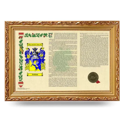 Stetton Armorial Landscape Framed - Gold