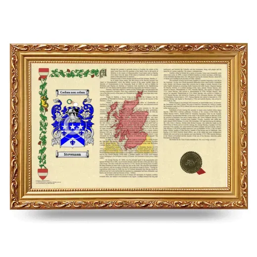 Stevensan Armorial Landscape Framed - Gold