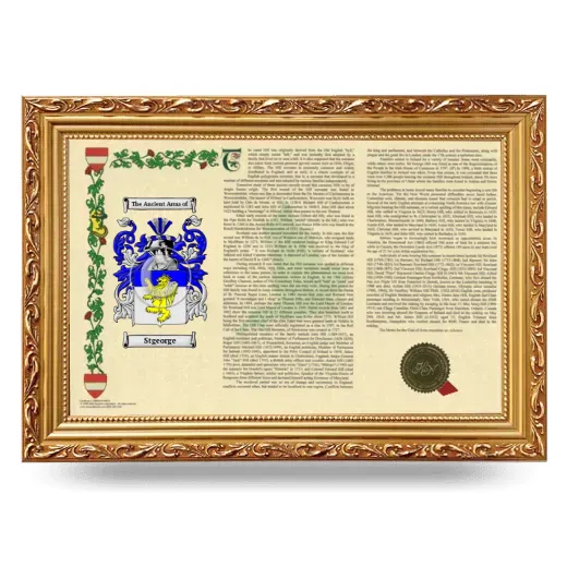 Stgeorge Armorial Landscape Framed - Gold