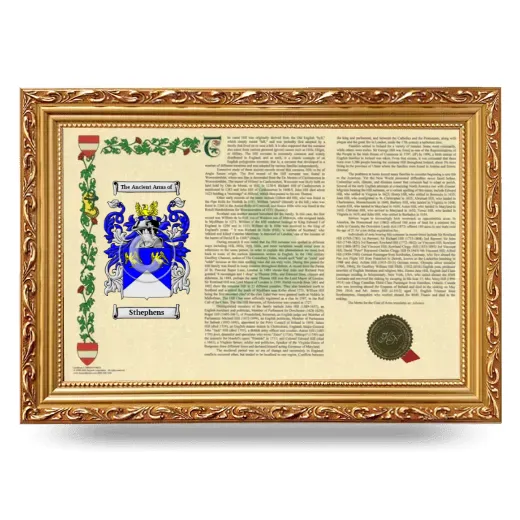 Sthephens Armorial Landscape Framed - Gold
