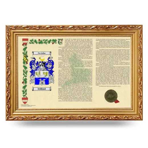 Stibbard Armorial Landscape Framed - Gold