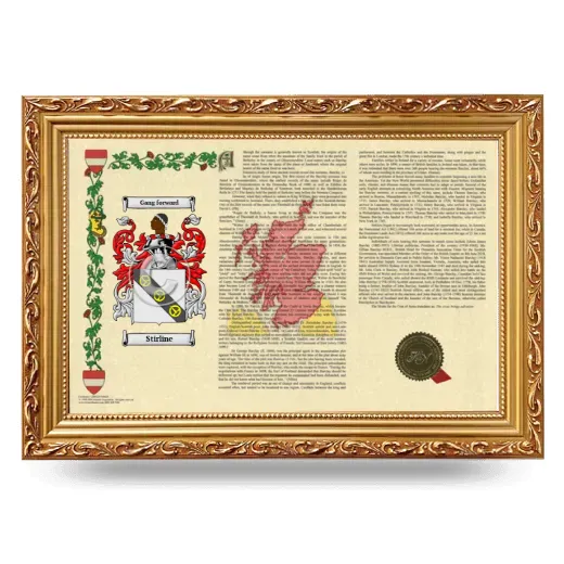 Stirline Armorial Landscape Framed - Gold