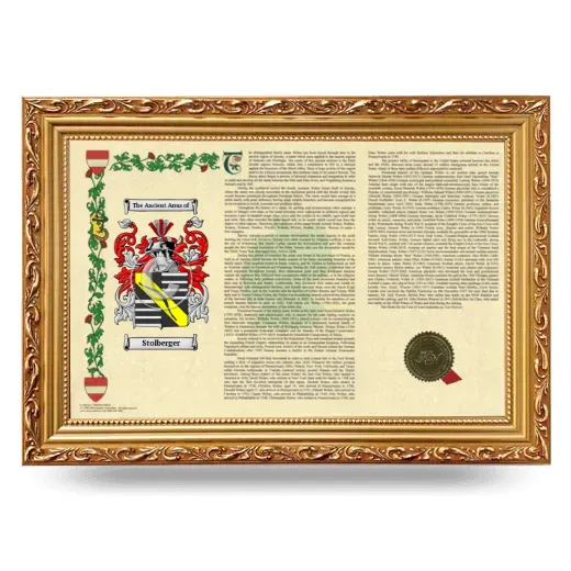Stolberger Armorial Landscape Framed - Gold