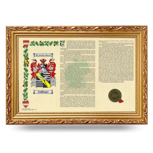 Stollberger Armorial Landscape Framed - Gold