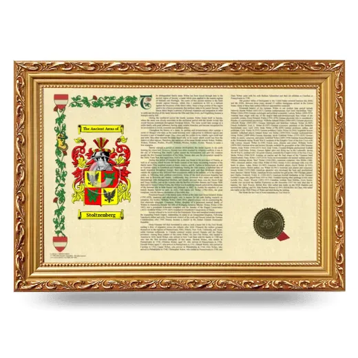 Stoltzenberg Armorial Landscape Framed - Gold