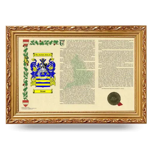 Stoot Armorial Landscape Framed - Gold