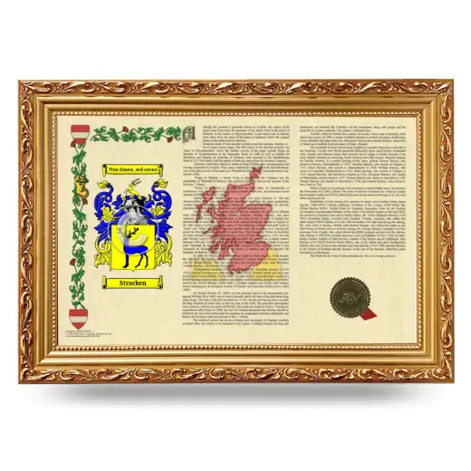 Stracken Armorial Landscape Framed - Gold