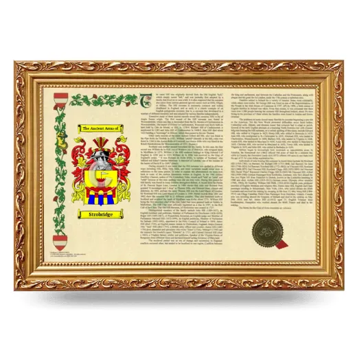 Strobridge Armorial Landscape Framed - Gold