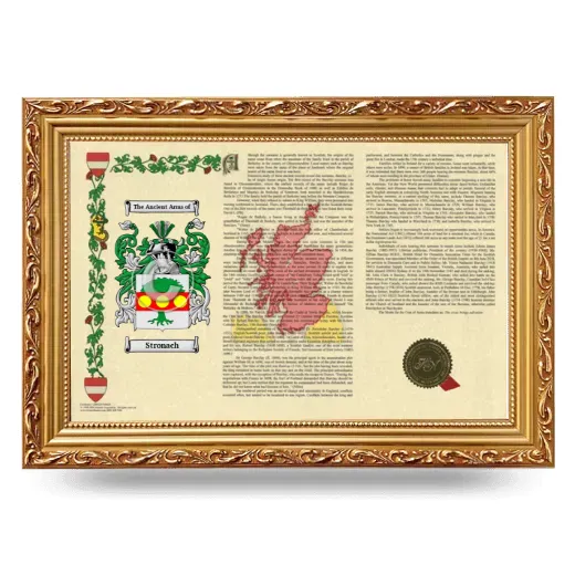 Stronach Armorial Landscape Framed - Gold