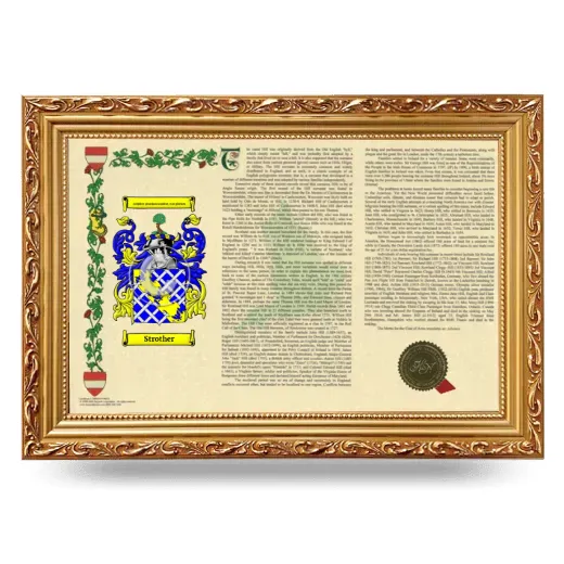 Strother Armorial Landscape Framed - Gold