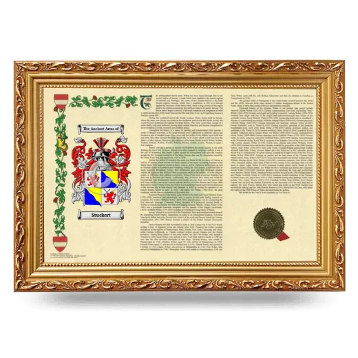 Stuckert Armorial Landscape Framed - Gold