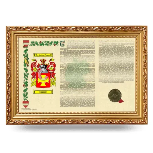 Succow Armorial Landscape Framed - Gold