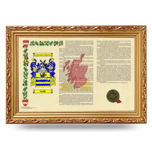 Suddy Armorial Landscape Framed - Gold