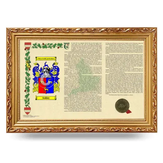 Suklay Armorial Landscape Framed - Gold