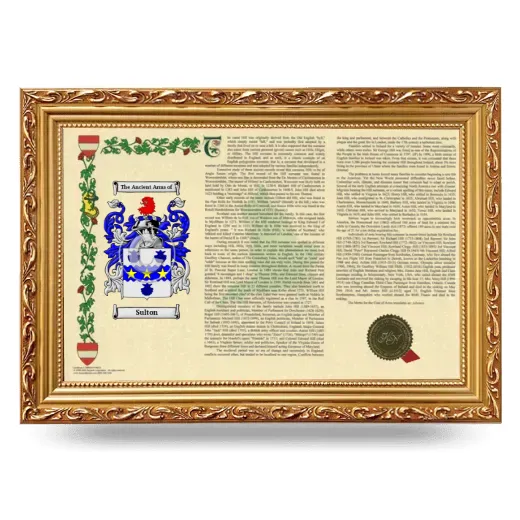 Sulton Armorial Landscape Framed - Gold