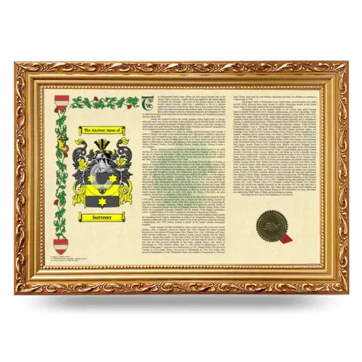 Sutterer Armorial Landscape Framed - Gold