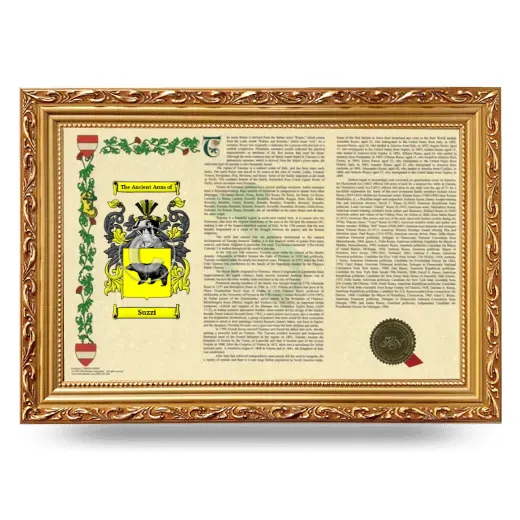 Suzzi Armorial Landscape Framed - Gold