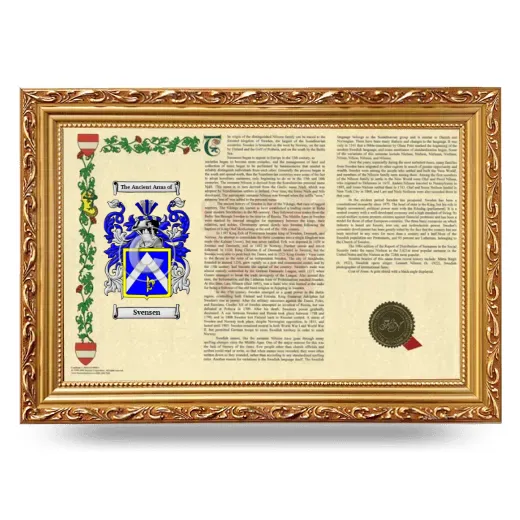 Svensen Armorial Landscape Framed - Gold