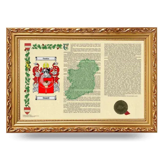 Sward Armorial Landscape Framed - Gold