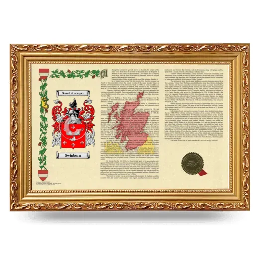 Swinburn Armorial Landscape Framed - Gold