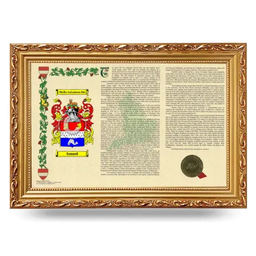 Synard Armorial Landscape Framed - Gold