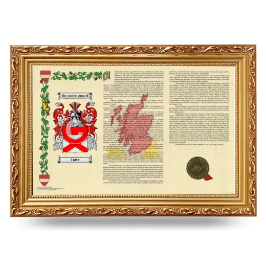 Taite Armorial Landscape Framed - Gold