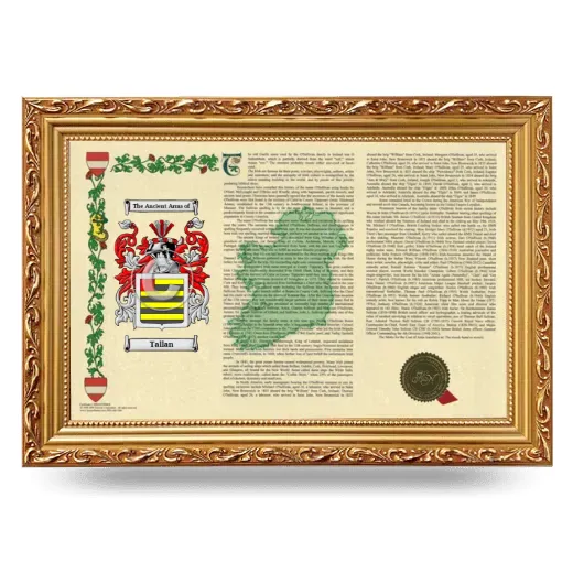 Tallan Armorial Landscape Framed - Gold