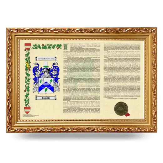 Tampin Armorial Landscape Framed - Gold