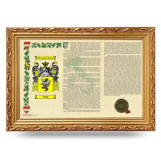 Tansi Armorial Landscape Framed - Gold