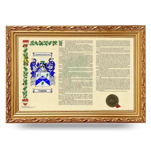 Tapping Armorial Landscape Framed - Gold