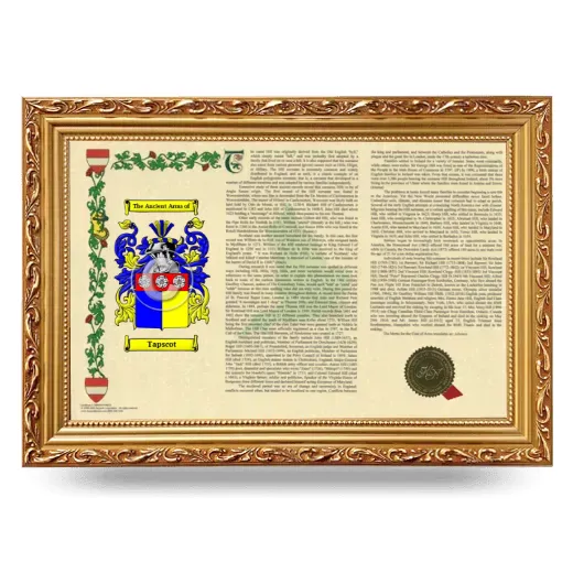 Tapscot Armorial Landscape Framed - Gold