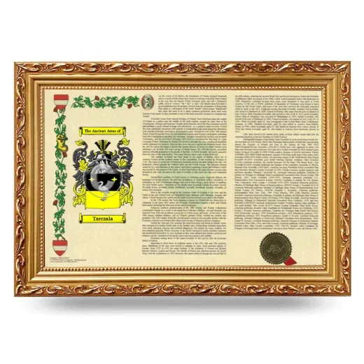 Tarczala Armorial Landscape Framed - Gold