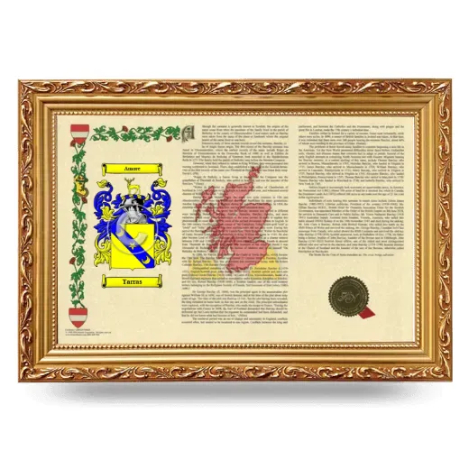 Tarras Armorial Landscape Framed - Gold