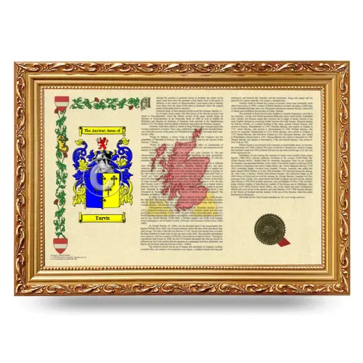 Tarvis Armorial Landscape Framed - Gold