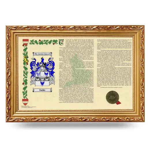Tasler Armorial Landscape Framed - Gold