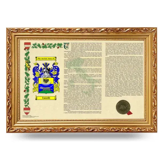 Tasselli Armorial Landscape Framed - Gold