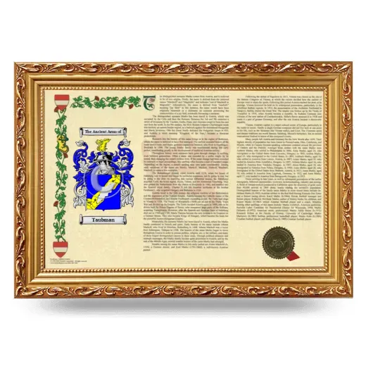 Taubman Armorial Landscape Framed - Gold