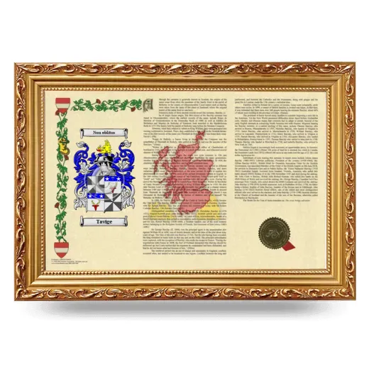 Tavige Armorial Landscape Framed - Gold