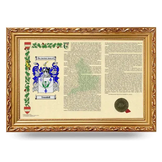 Teasdall Armorial Landscape Framed - Gold
