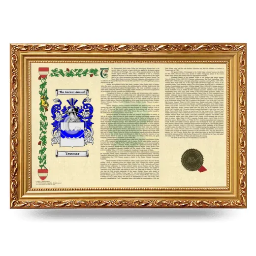 Tessmar Armorial Landscape Framed - Gold
