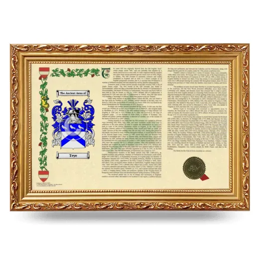 Teye Armorial Landscape Framed - Gold