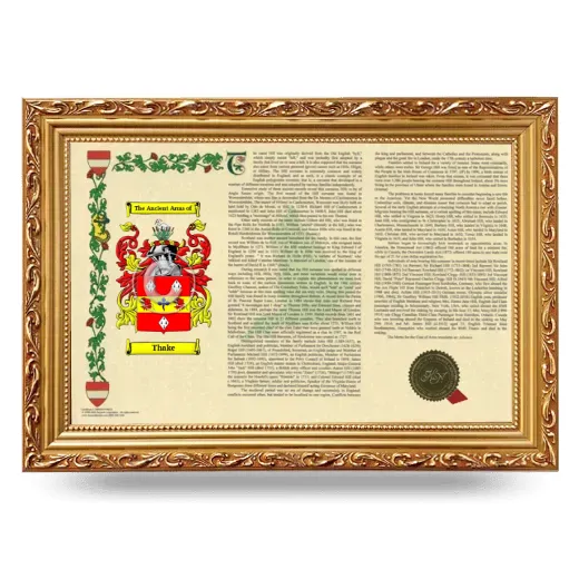 Thake Armorial Landscape Framed - Gold