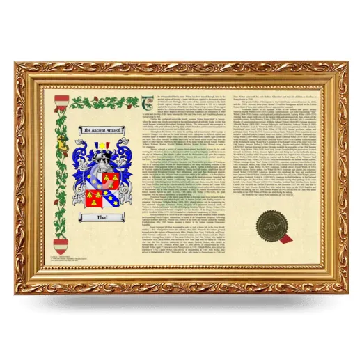 Thal Armorial Landscape Framed - Gold