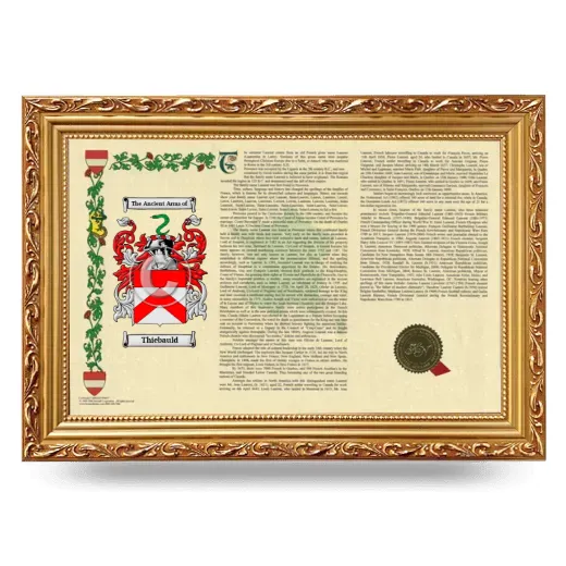 Thiebauld Armorial Landscape Framed - Gold