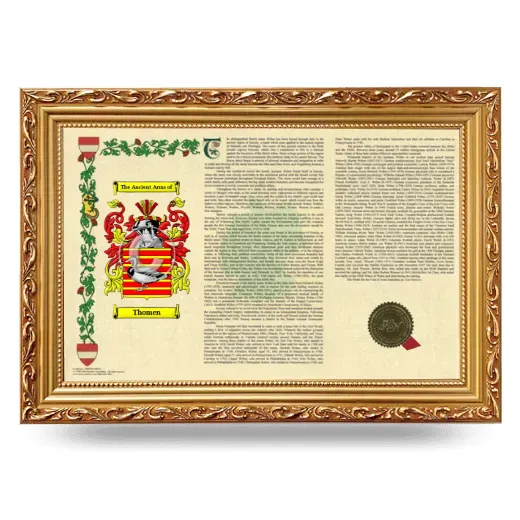 Thomen Armorial Landscape Framed - Gold