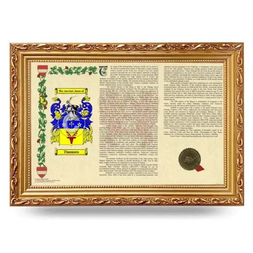 Thomsen Armorial Landscape Framed - Gold