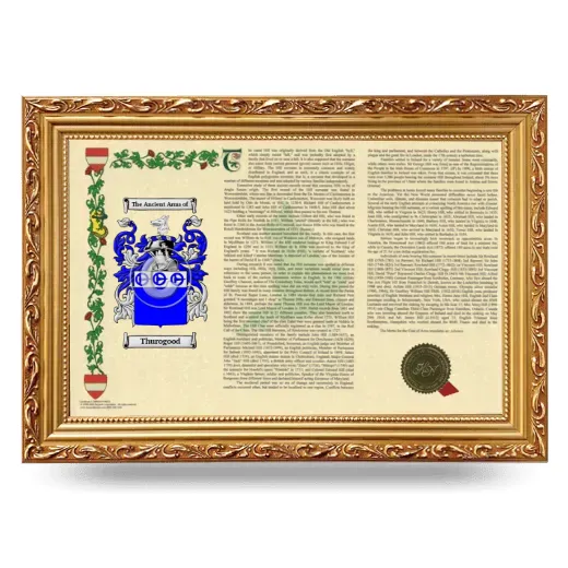 Thurogood Armorial Landscape Framed - Gold